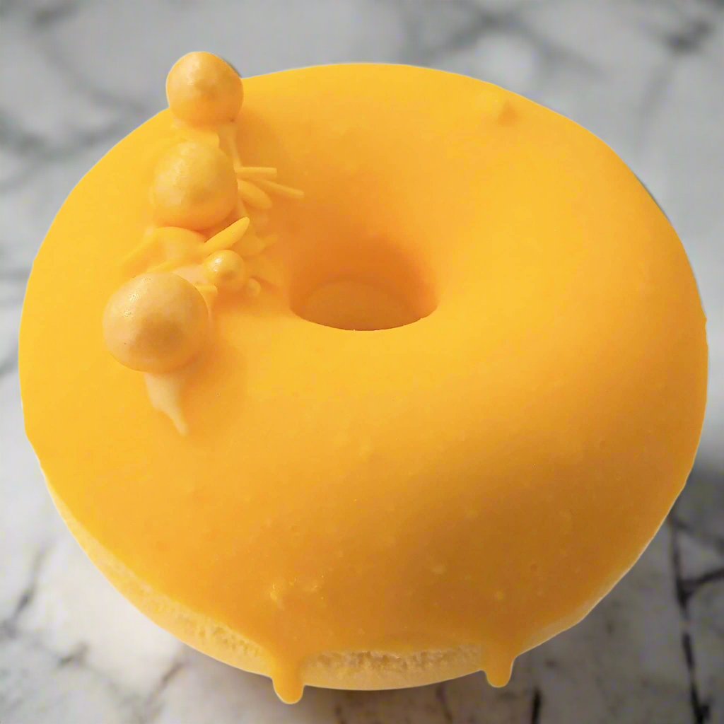 Lemon Meringue Fizzy Bath Bomb Donut